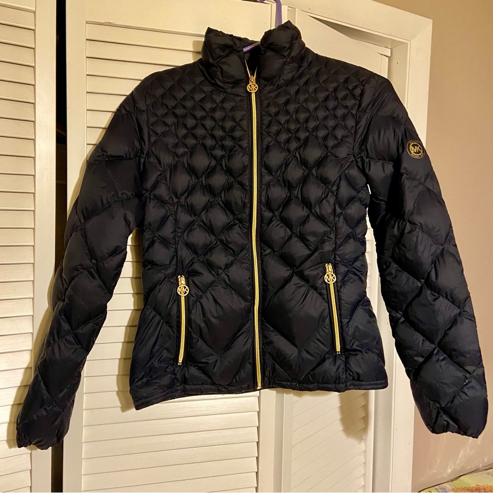 Michael Kors Packable Down Fill Navy Blue Medium Jacket